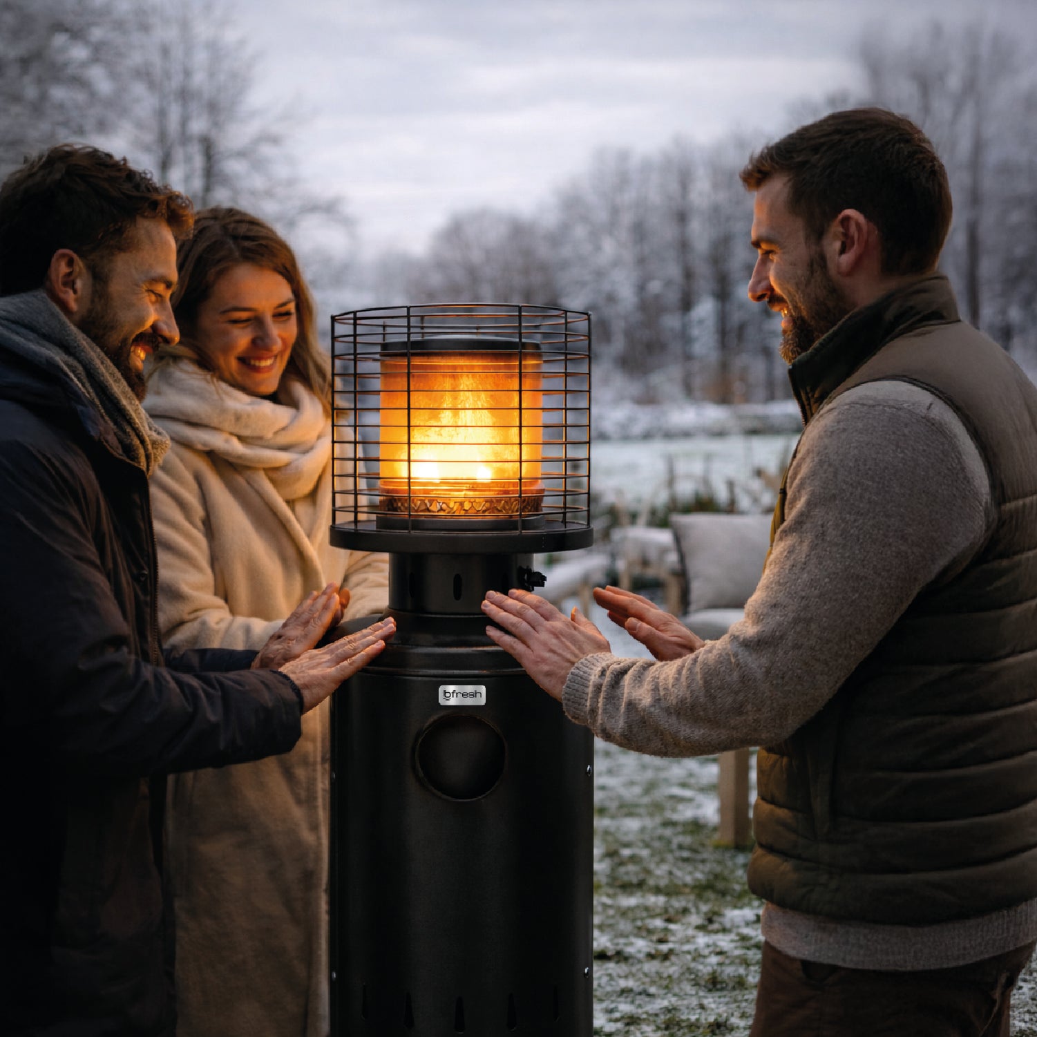 Estufa De Patio Baja Negra a Gas de 11kg | Terrazas Interior Exterior Bfresh