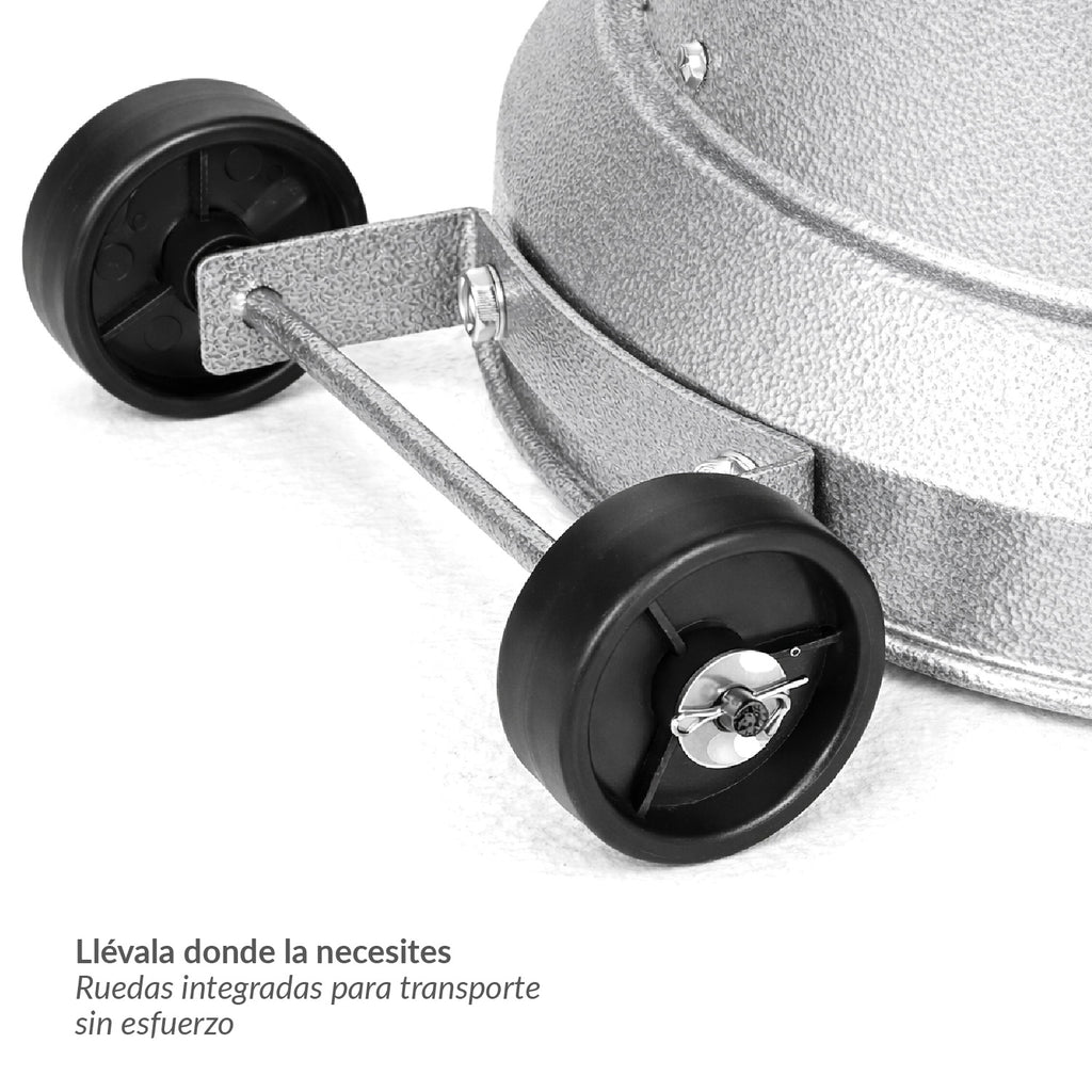Estufa De Patio Baja Plateada a Gas de 11kg Terrazas Interior Exterior Bfresh