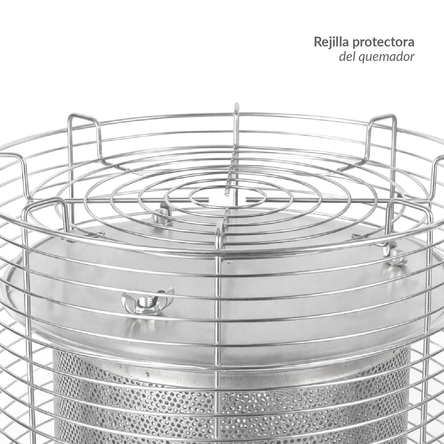 Estufa De Patio Baja Plateada a Gas de 11kg Terrazas Interior Exterior Bfresh