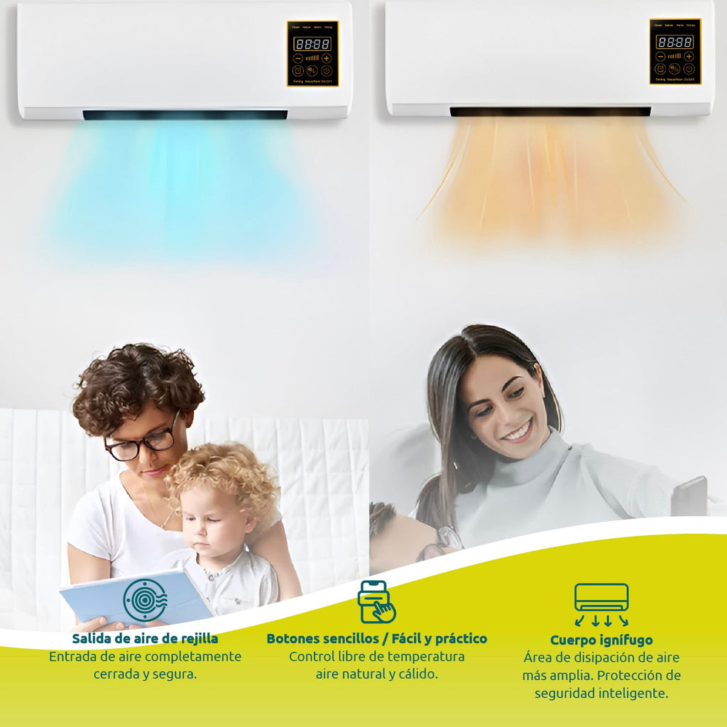Ventilador Y Secador De Ropa De Pared 2 En 1 Blanco
