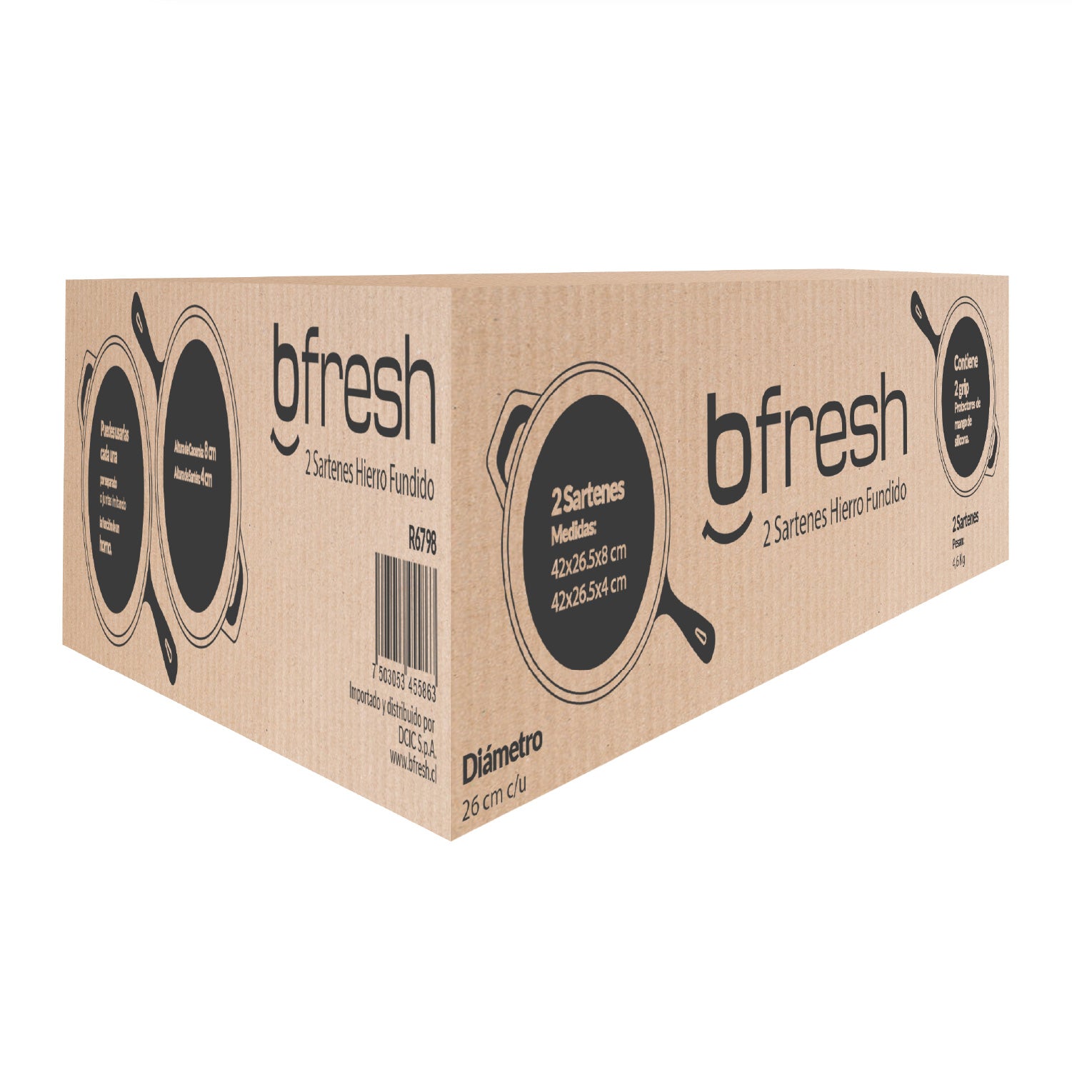 Pack De 2 Sartenes Hierro Fundido 26 Cm