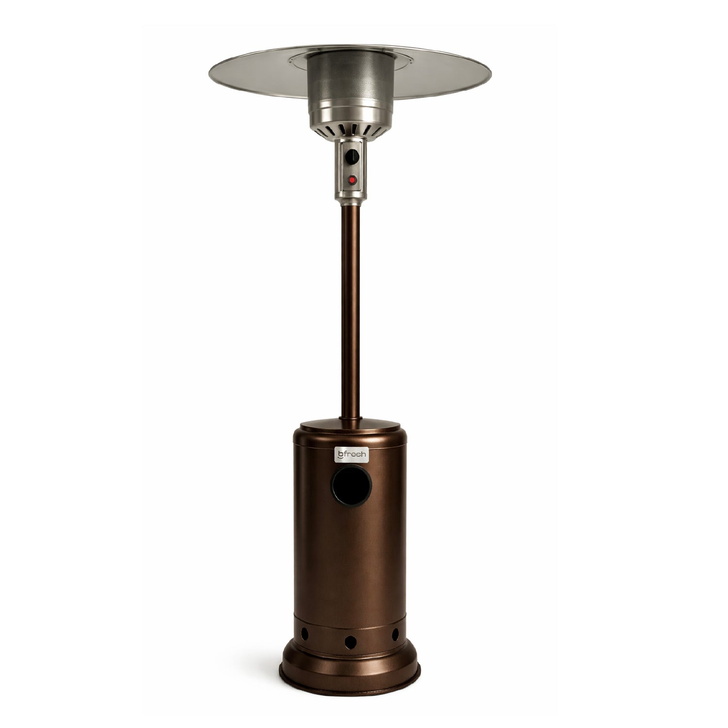Estufa De Patio Exterior A Gas 50,000 Btu Antivuelco Bfresh Marrón Oscuro