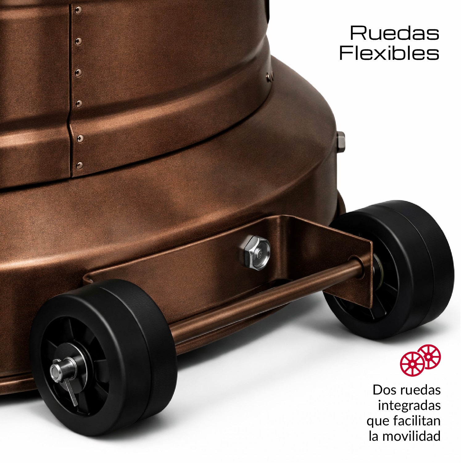 Estufa De Patio Exterior A Gas 50,000 Btu Antivuelco Bfresh Marrón Oscuro