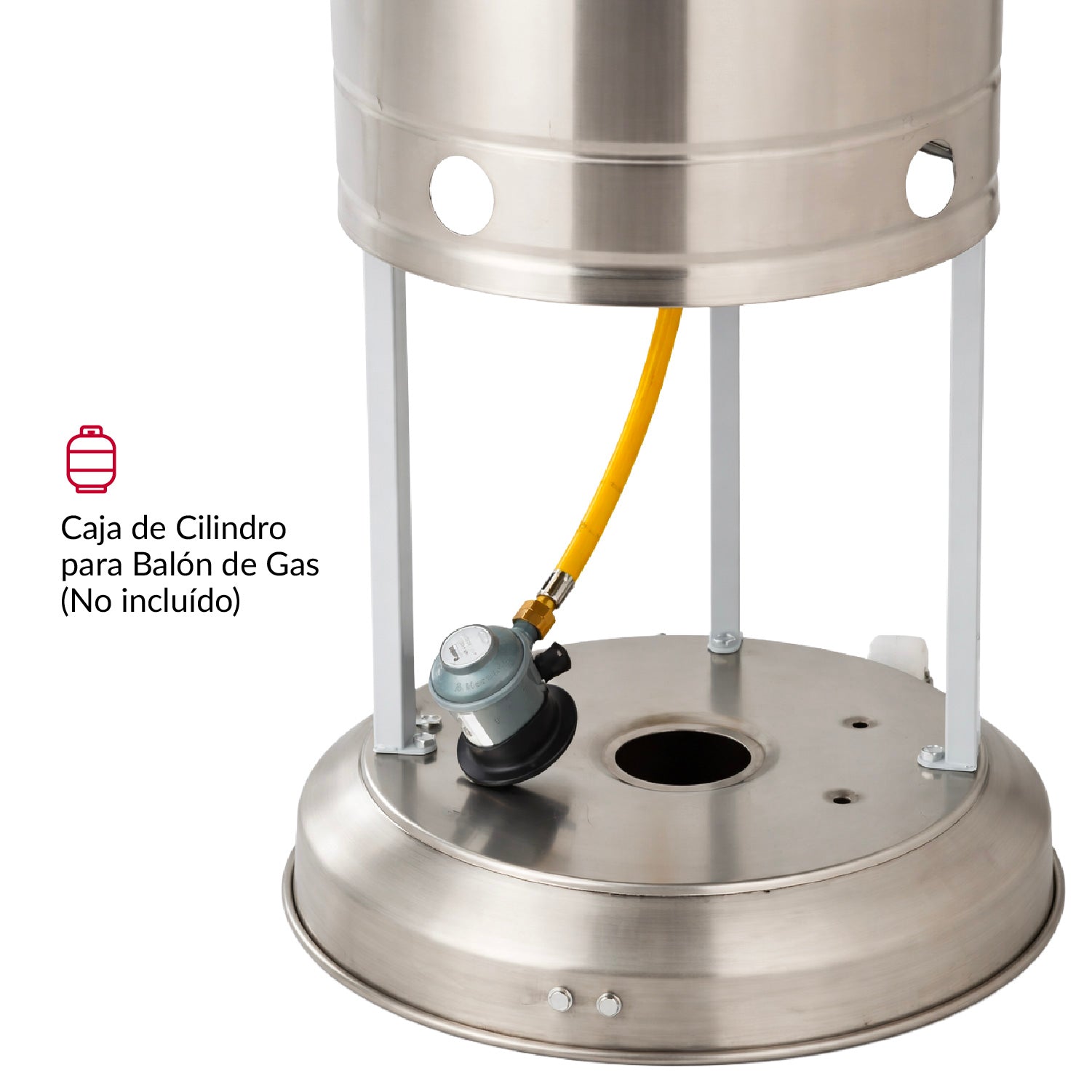 Estufa De Patio Exterior A Gas 50,000 BTU Plateado Antivuelco Bfresh