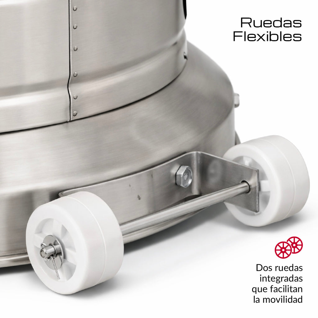 Estufa De Patio Exterior A Gas 50,000 BTU Plateado Antivuelco Bfresh