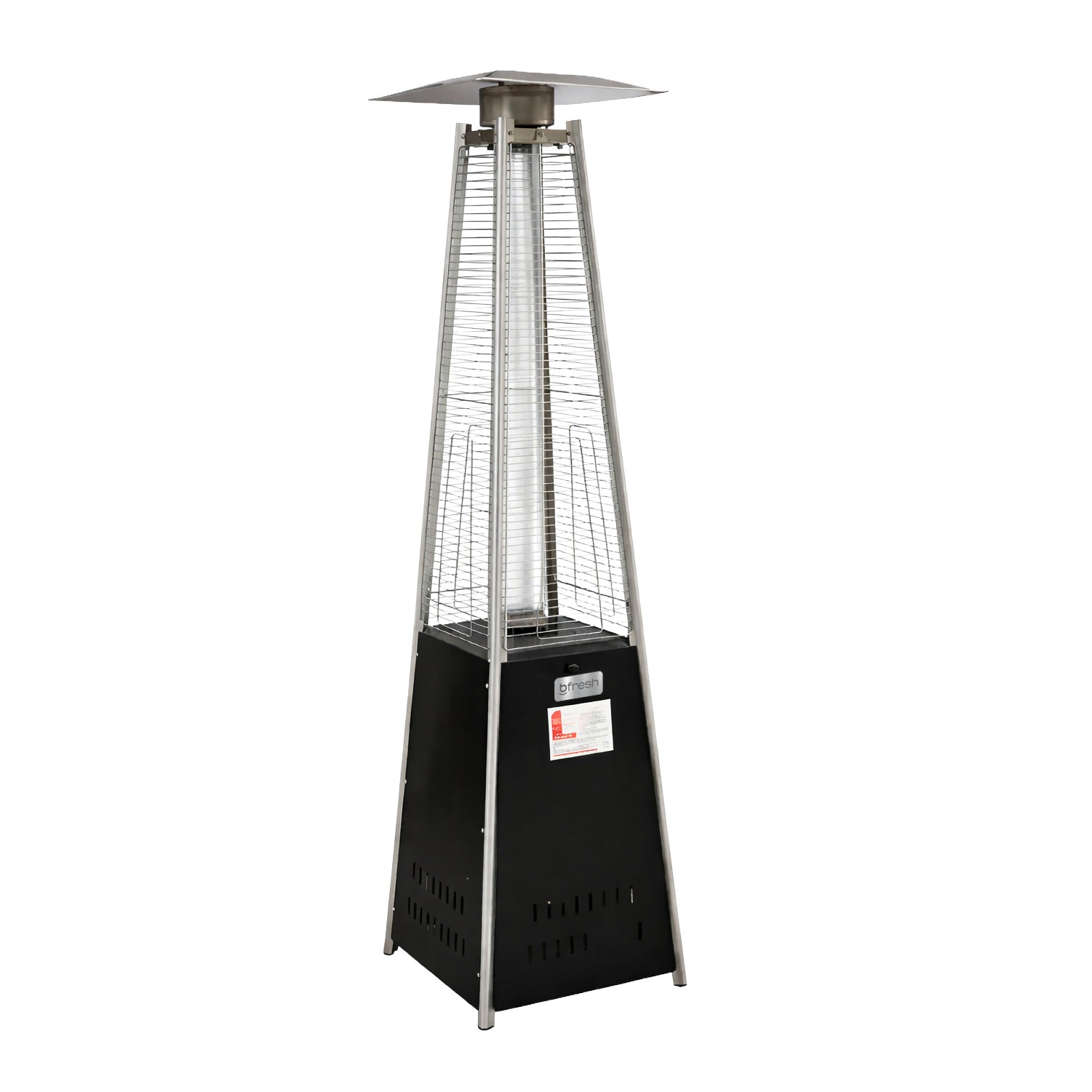 Estufa De Patio Tipo Pirámide A Gas 14kw Negro Bfresh