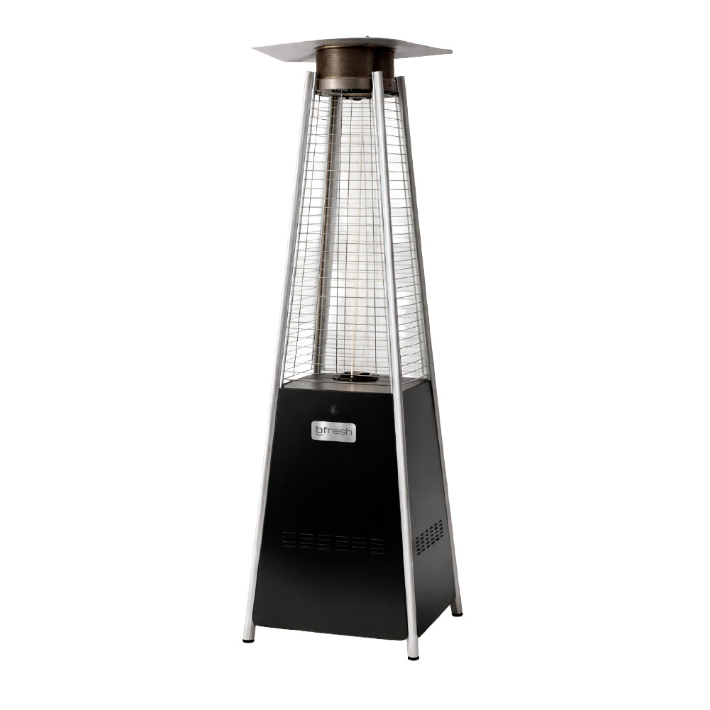 Estufa De Patio Tipo Pirámide A Gas 12,5kw Negro Bfresh