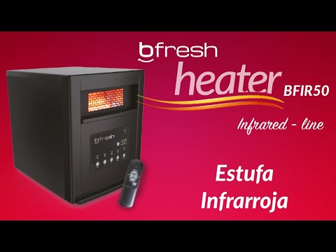 Estufa Infrarroja 1500W 3 Niveles de Potencia Temporizador BFresh